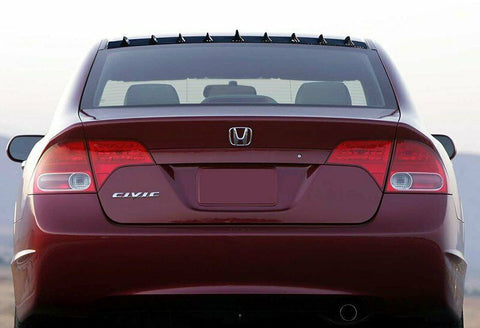 For 2006-2011 Honda Civic 4DR Carbon Style Shark Fin Rear Window Spoiler Wing