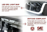 For 1999-2006 GMC Sierra 1500 2500 DRL LED Chrome Clear Headlights + Bumper 4PCS