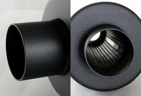 4" N1 Tip Black Stainless Steel 2.5" Inlet Racing Weld Exhaust Muffler + Silencer  2.5" Inlet