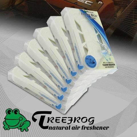6 X Tree Frog Classic Clean Squash Home Car Air Freshener Fresh Box Refill 2.8oz